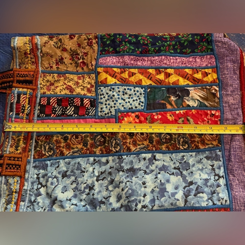 Handmade Patchwork Tote Bag - Multicolor - Picture 10 of 12